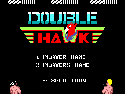 Double Hawk (Europe) Title Screen